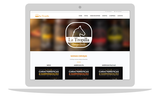 Site La Tropilla - Cerveja Criolla